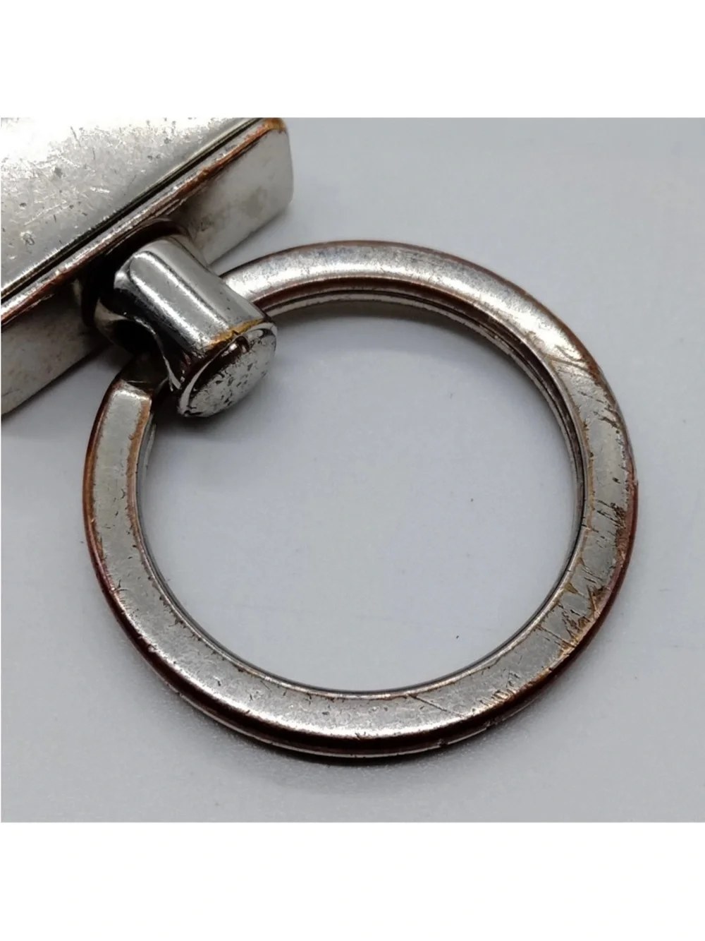 Louis Vuitton Damier Graphite Black Leather & Silver-Tone Keychain